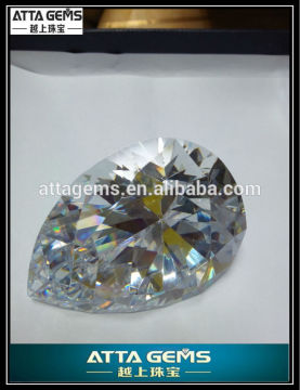 30x60mm pear cut white zirconia diamond