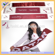 Jacquard Football Scarf And Football Fan Scarf with Wool knitting Material