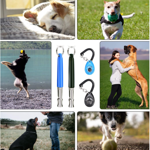 Silbato de entrenamiento para perros con clicker