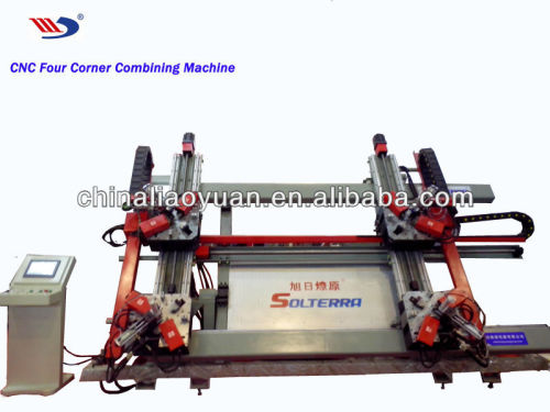 Aluminum windows fabrication machine / windows four corners crimping machine