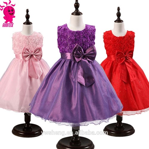 2015 Baby Girl New Birthday Dresses Kids Summer Sleeveless Lace Birthday Costume dresses