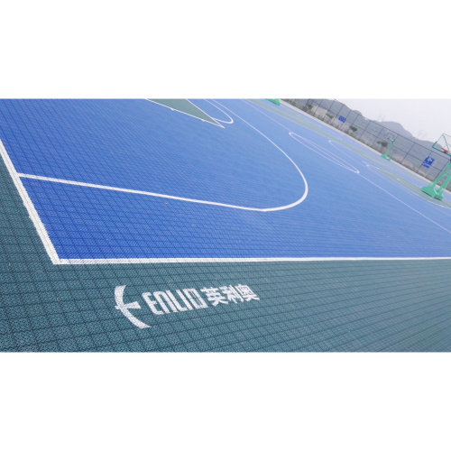 Carrelage extérieur pour terrain de basket-ball à emboîtement