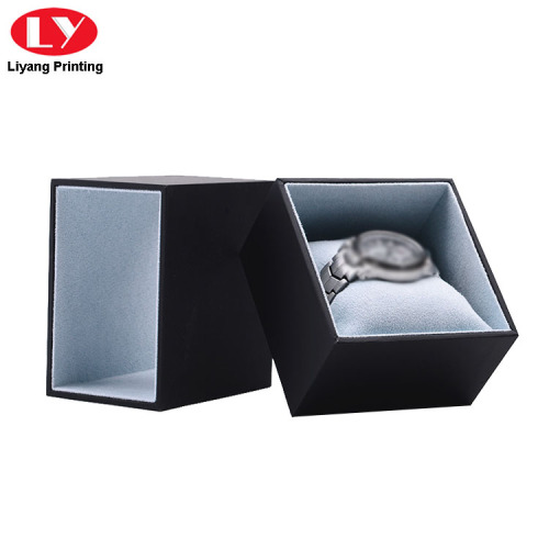 Luxury Drawer Slide Matte Black Watch Box