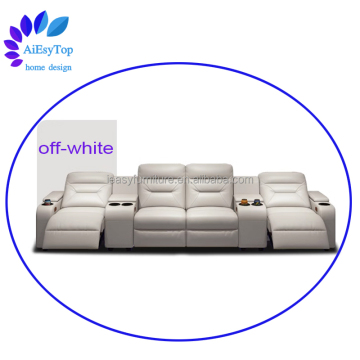 Custom Factory VIP Leather Home Theater Lounge Seats - 4 Seater Motorized Recliners