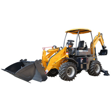 Wheel backhoe excavating loader