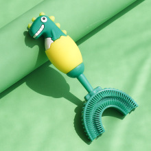 Dinosaur modeling U shape kids toothbrush
