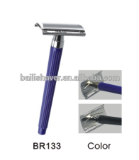 plastic handle metal head safety razor