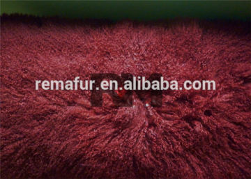 Fashion dyed 100% Real mongolian lamb fur plates