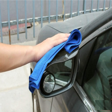 100% polyester plain dyed microfiber car towel