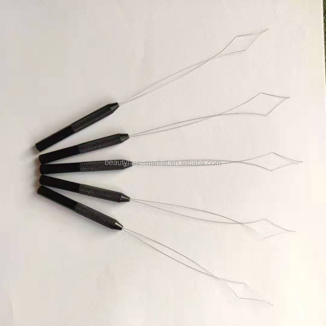 Hair Extension Micro Ring Tools Pulling Needle Loop Threader For Nano Micro Beads Rings