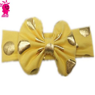 Messy Bow head wrap, Messy bow Headband, Top knot headband Gold Messy Bow Headband