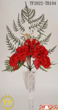 19" Red Carnation with Crucifix