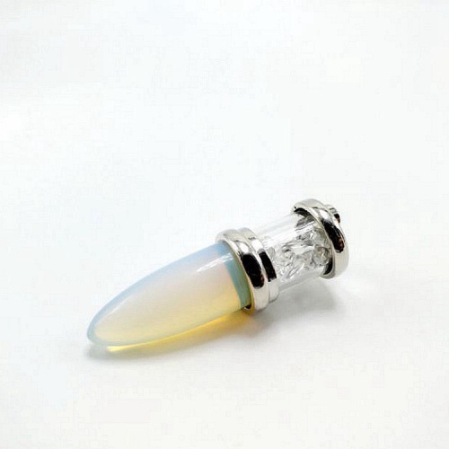 Natural crystal bullet head gravel pendant healing pointed Necklace yoga meditation aura quartz jewelry women and men