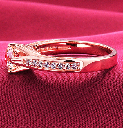 New wholesale Factory price Moissanite diamond 18 k Gold wedding ring engagement band for woman gift