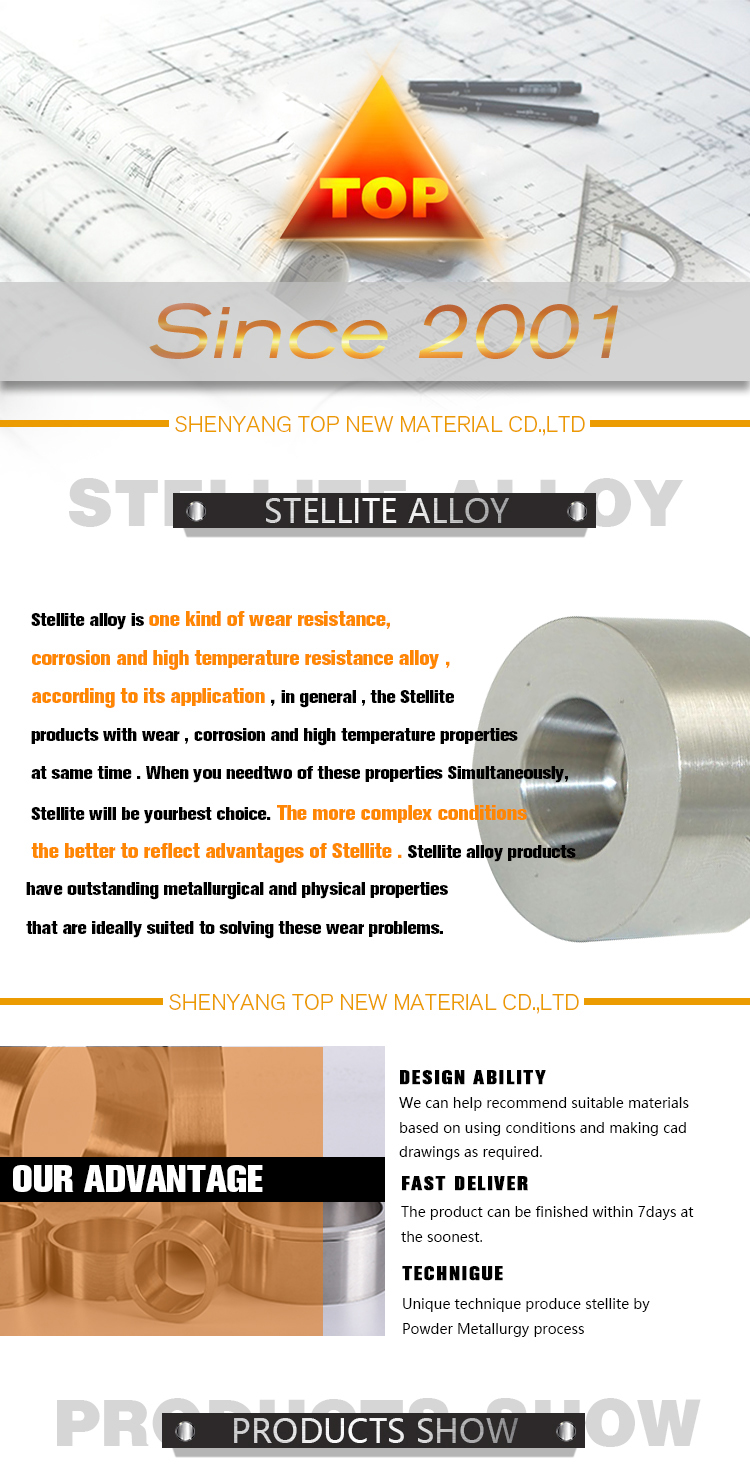 Wear and Corrosion Resistance CoCrw Stellite 6 Alloy Sheet/Rods