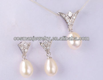 Bridal pearl jewelry sets