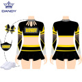 Novo Design Crop Top Mangas Compridas Uniforme de Cheerleading