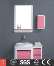 PVC Red Bathroom Vanity Cabinet