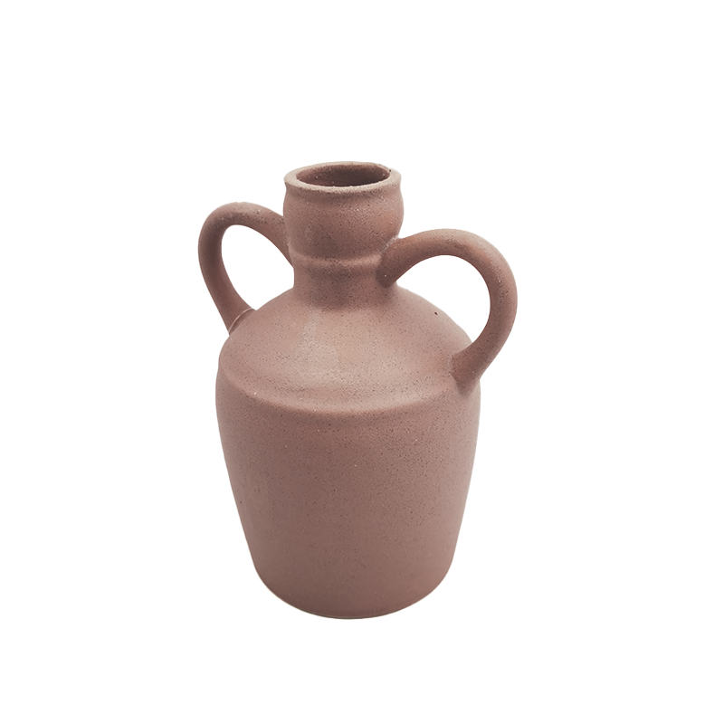 Ceramic Vase With Sandy Finish