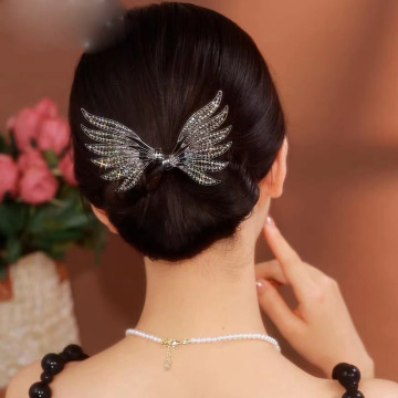 DOMOHAO Exquisite Women's Fashion Feather Curl Handmade Headband Barrette