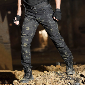 Men's Mid Waist Custom Camo Cargo Pants with Pockets