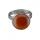 Gemstone Round 12 мм кабины Кольцо Стабируемое кольцо модного кольца серебряный серебряный заявление с ножом ручной работы