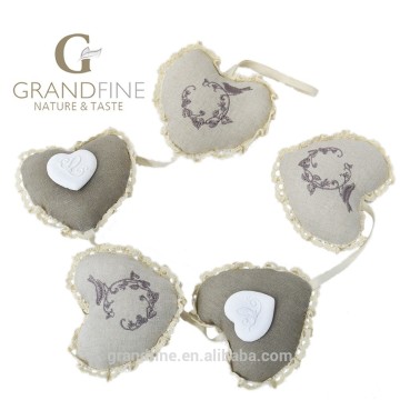 corporate gifts office embroidery fabric sachet garland heart shape