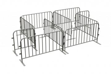 Galvanized Temporary Pedestrian Barricade