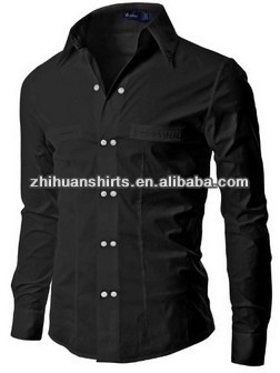 Cotton Spandex Mens Dress Shirt