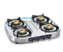 SS Gas Stove 4 Brass Burners