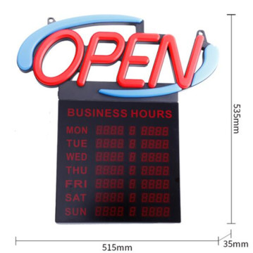 20'' Open Sign with Store Hours for Sale