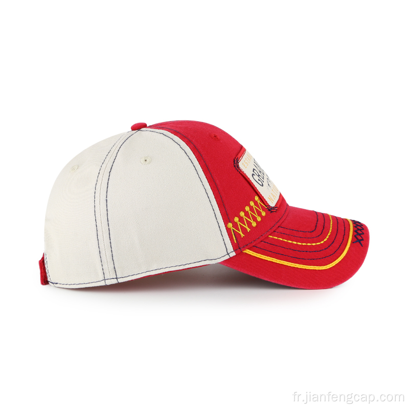 Casquette homme en sergé de coton avec patch imprimé