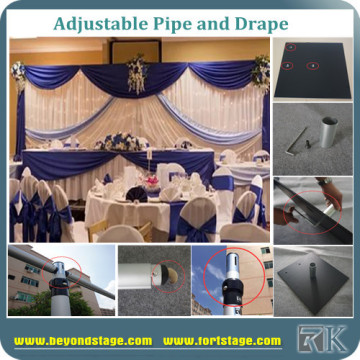 Stage Background Backdrop Curtain with Adjustable Pipe and Drape kits