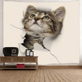 Cat Lovely Tapestry Animal Cute Wall Hanging 3D Print Tapestry voor kinderen Woonkamer Slaapkamer Thuis Slaapzaal Decor