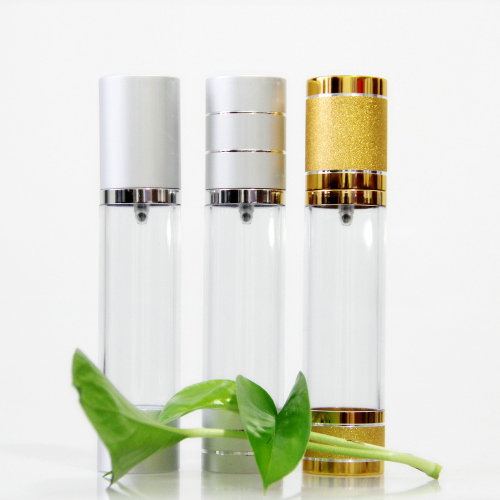 silver airless bottle with spray top vacuum bottle of oil/serum/perfume/Fragrance