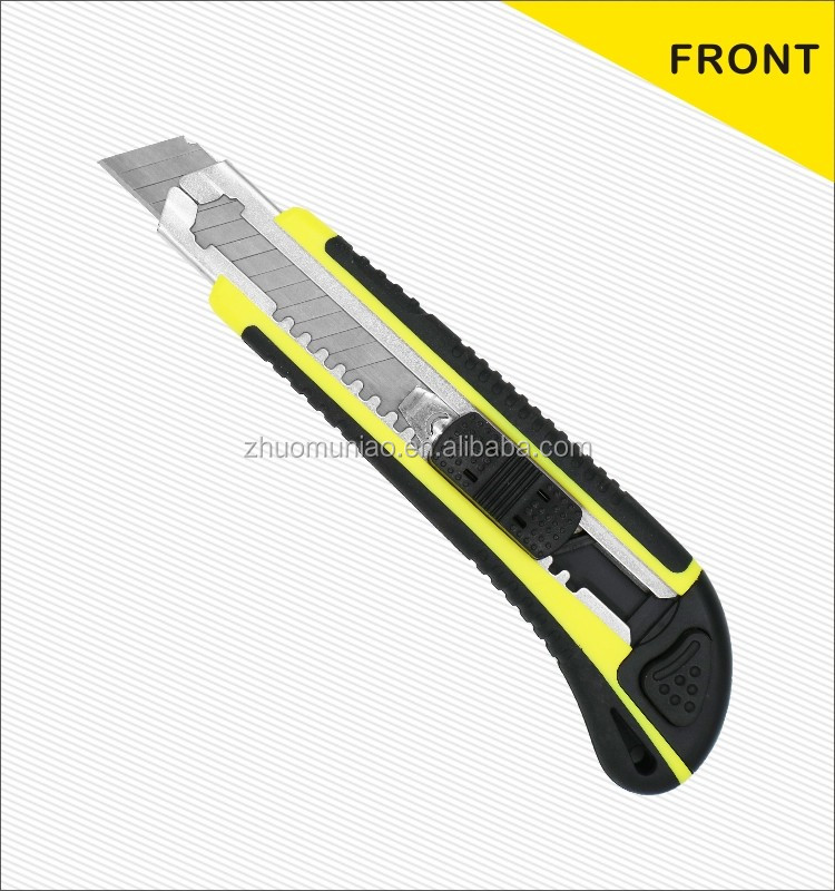 Factory Supply Amazing OEM Auto Loading Utility Knife Plastic ABS + Rubber TPR Grip Free Sample