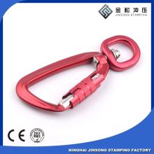 Strong iron locking karabiner Gourd carabiner pear shaped carabiner hook