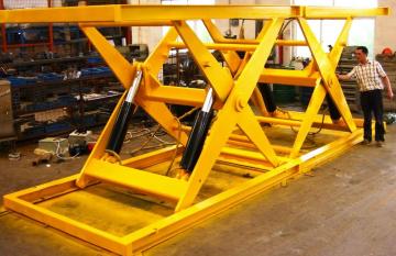 Scissor lifting extended table