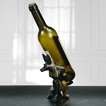 Creative Anubis Dog God Statue Wine Rack - Home Decoration Resin Craft