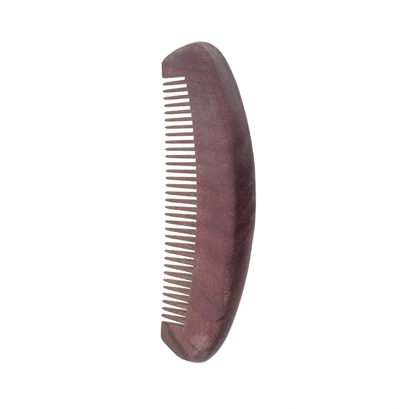 Customized Logo Highest Quality Wood Half-Round Comb Portable Sandalwood Beard Wooden Comb