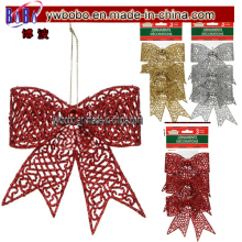 Christmas House Glitterymica Bow Ornaments Christmas Decoration Xmas (CH1051)