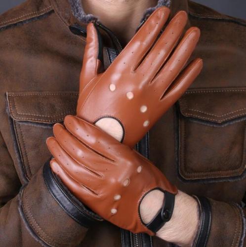 Soft thin breathable full finger customize leather glove