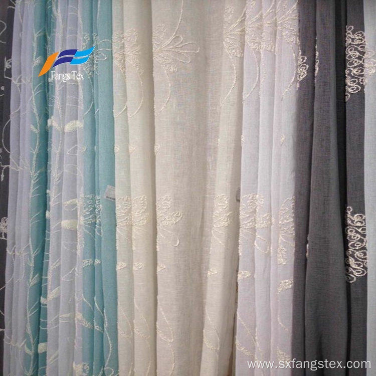 Textile Factory Embroidered Fabric Window Voile Curtain