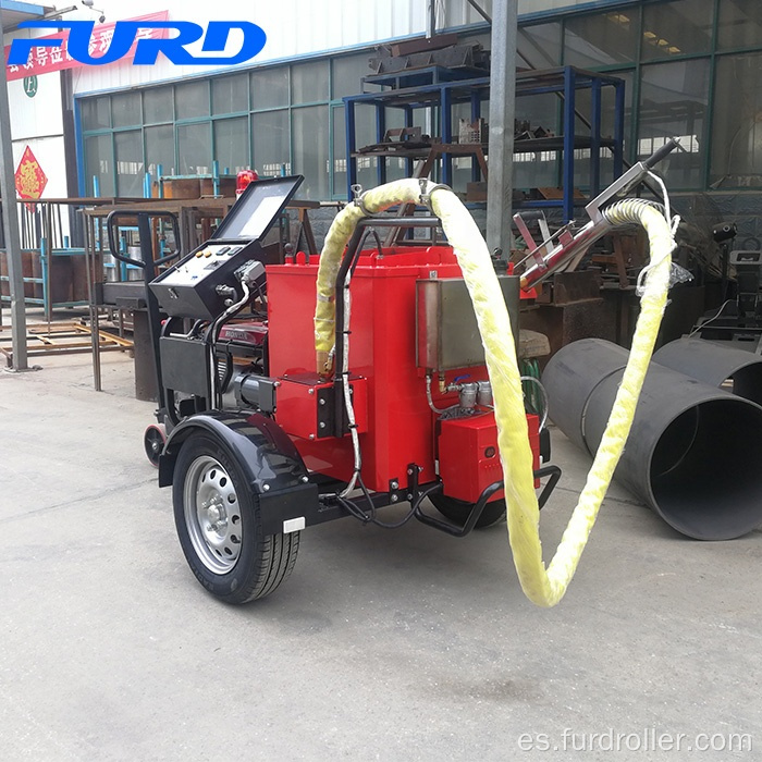 Máquina de sellado de asfalto de grietas en el camino del remolque con tanque de material de 100L