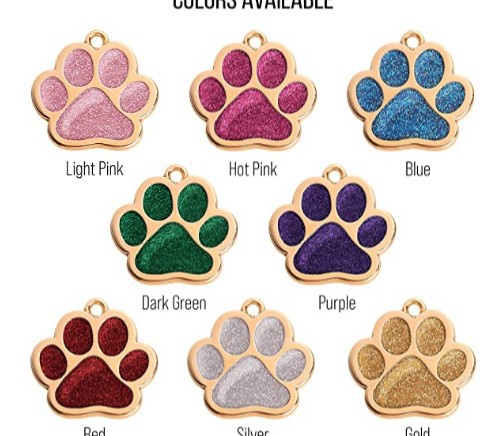 Amazon New Product Gold Blank Metal Foot Print Dog Tag Wholesale Lettering Custom Logo Advertising Custom