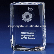 Crystal laser engraved logo awards souvenirs