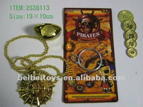 Pirate Treasure, Pirate Coins, Kids Plastic Pirate Play Set