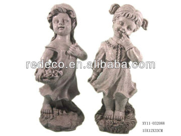 Resin garden girls decoratives