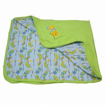 Cotton Interlock Balut bayi dengan sulaman, tersedia di Green