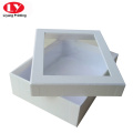Kapal Paperboard Kotak Hadiah Premium Putih dengan Jendela Jelas